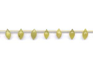 Olive Quartz 6x12 Rice Briolette