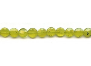 Olive Quartz 10mm Faceted Coin