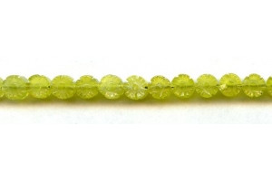 Olive Quartz 8mm Flower