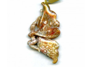 Fossil Coral 78x Carved Pendant