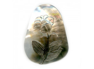 Black Mother of Pearl 90x70 Pendant