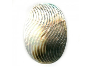 Black Mother of Pearl 90-100mm Oval Pendant