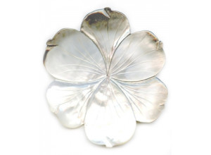 Black Mother of Pearl 100-105mm Flower Pendant