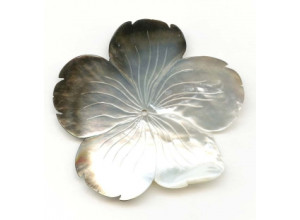 Black Mother of Pearl 90-100x Flower Pendant