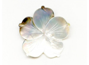 Black Mother of Pearl 60mm Flower Pendant