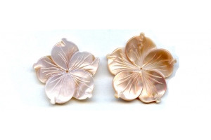 Pink Mother of Pearl 30mm Flower Pendant