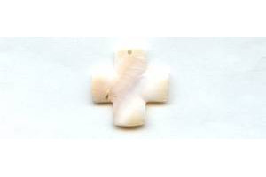 Pink Mother of Pearl 30mm Cross Pendant