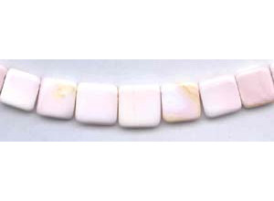 Pink Mother of Pearl 10-15mm Flat Square Drop