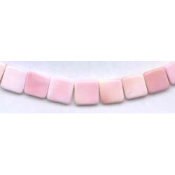 Pink Mother of Pearl 10-15mm Flat Square Drop
