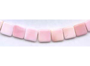 Pink Mother of Pearl 10-15mm Flat Square Drop