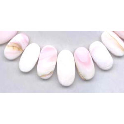 Pink Mother of Pearl 10-30mm Flat Oval Drop