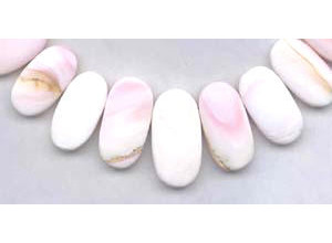 Pink Mother of Pearl 10-30mm Flat Oval Drop