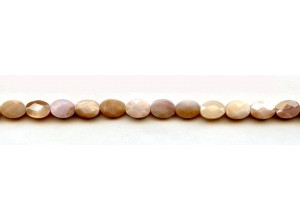 Pink Mother of Pearl 6x8 Faceted Flat Oval