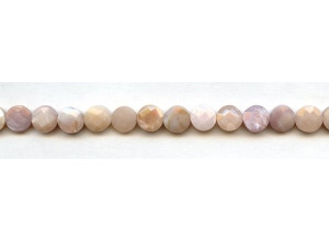 Pink Mother of Pearl 8mm Faceted Coin