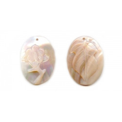 Pink Mother of Pearl 40x30 Pendant