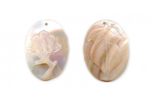 Pink Mother of Pearl 40x30 Pendant