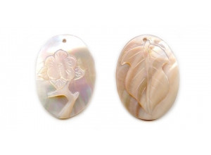 Pink Mother of Pearl 40x30 Pendant