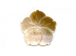 Pink Mother of Pearl 46mm Flower Pendant