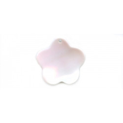 Pink Mother of Pearl 35-40x Flower Pendant