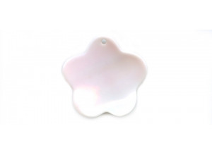 Pink Mother of Pearl 35-40x Flower Pendant