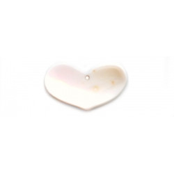 Pink Mother of Pearl 26x Heart Pendant