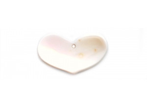 Pink Mother of Pearl 26x Heart Pendant