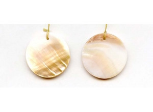 Pink Mother of Pearl 30mm Coin Pendant