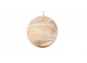 Pink Mother of Pearl 35mm Coin Pendant