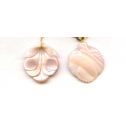 Pink Mother of Pearl 32x29 Flower Pendant