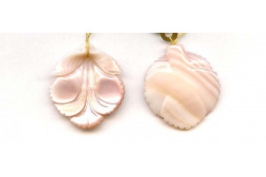 Pink Mother of Pearl 32x29 Flower Pendant