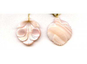 Pink Mother of Pearl 32x29 Flower Pendant