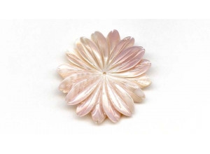 Pink Mother of Pearl 45mm Flower Pendant