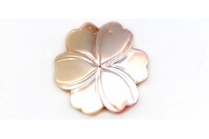 Pink Mother of Pearl 44mm Flower Pendant