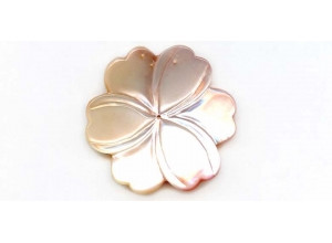 Pink Mother of Pearl 44mm Flower Pendant