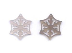 Gray Onyx 35mm Snowflake Pendant