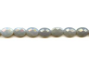 Gray Onyx 10x14 Faceted Flat Oval