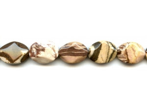 Brown Zebra Jasper 15x20 Waved Flat Oval