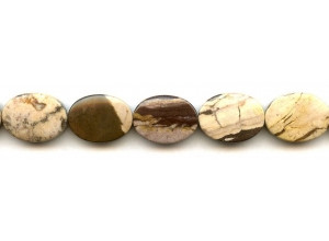 Brown Zebra Jasper 15x20 Flat Oval