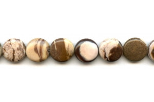 Brown Zebra Jasper 16mm Dime