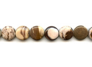 Brown Zebra Jasper 16mm Dime