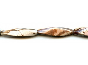 Brown Zebra Jasper 10x40 Twist Oval