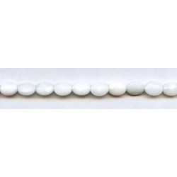 White Jade 8x10 Faceted Flat Oval