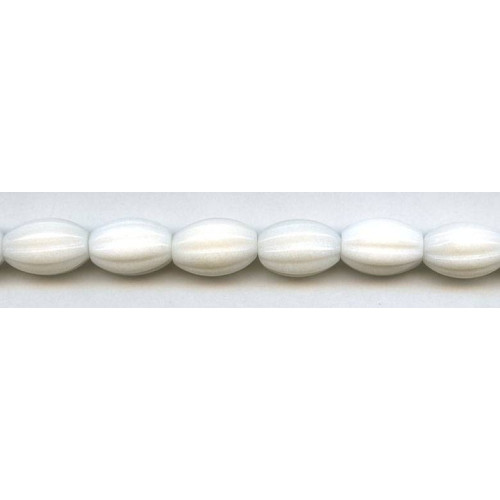 303-1033 White Jade <br>12x18 Corrugated Oval