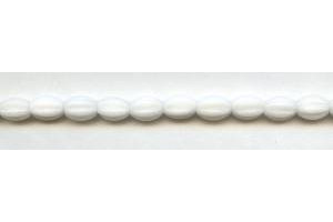 White Jade 7x10 Corrugated Oval