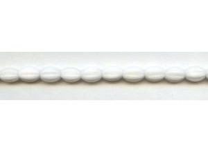 White Jade 7x10 Corrugated Oval