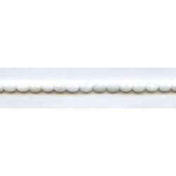 White Jade 5x7 Faceted Flat Oval