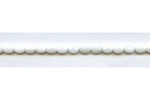 White Jade 5x7 Faceted Flat Oval