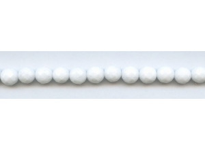 White Jade 8mm Faceted Round