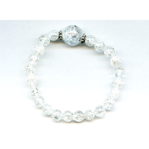 304-1067 Cracked Crystal <br>8x Round Bracelet