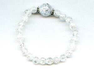 Cracked Crystal 8x Round Bracelet